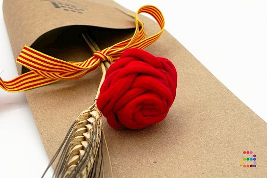 Rosa cotó vermella_moño